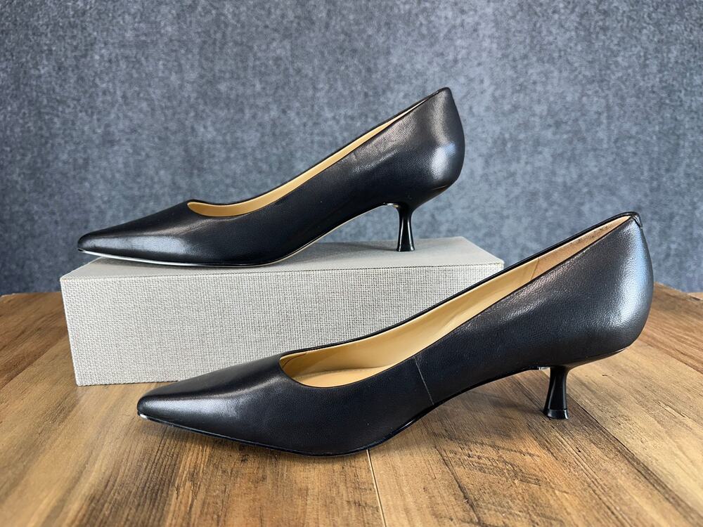 Marc Fisher LTD Calynna Leather Kitten Heel Pump Size 10